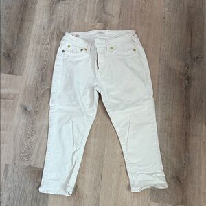 True Religion Women's Cream Ankle Jeans